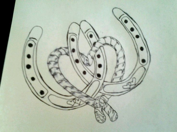 736x552 Drawn Horseshoe Cute - Horseshoe Sketch