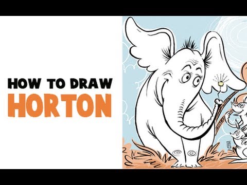 480x360 How To Draw Horton The Elephant From Horton Hears A Who. - Horton Hears A Who Sketch
