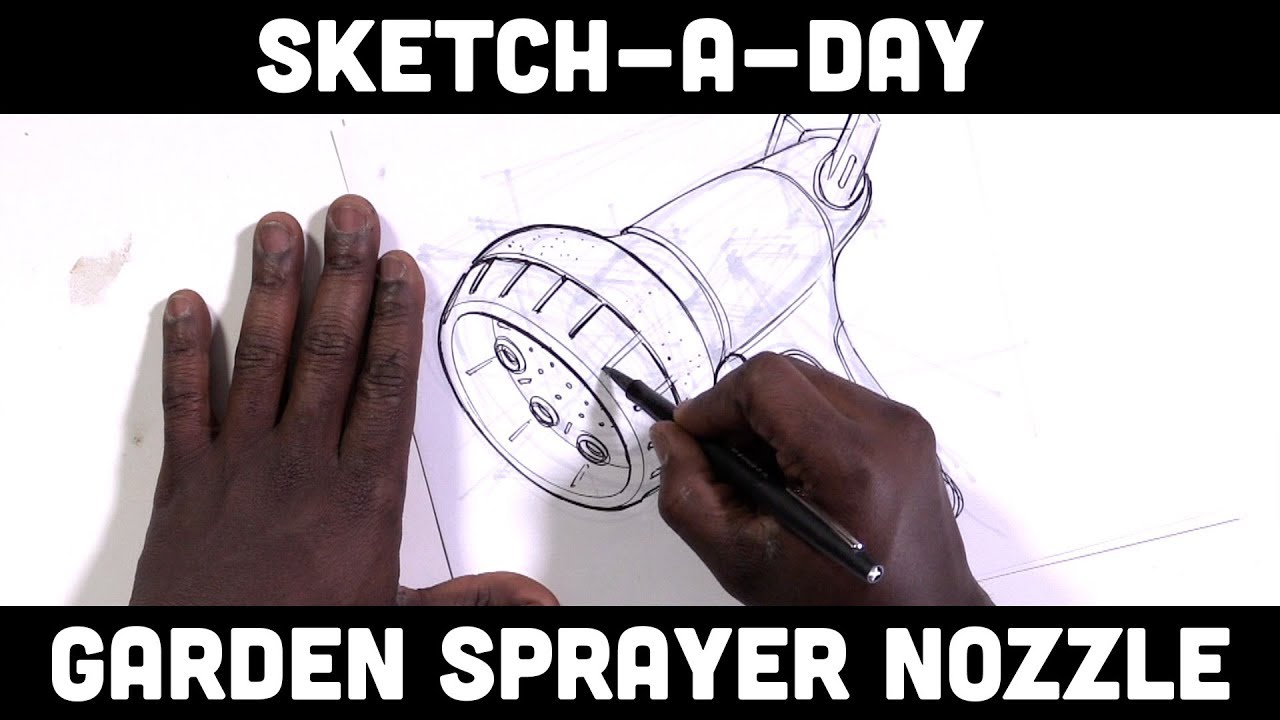 1280x720 Sketch A Day How To Draw A Garden Hose Sprayer - Hose Sketch