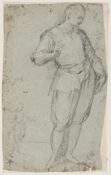 381x600 A Man In Doublet And Hose, Standing On The Left A Smaller Sketch - Hose Sketch