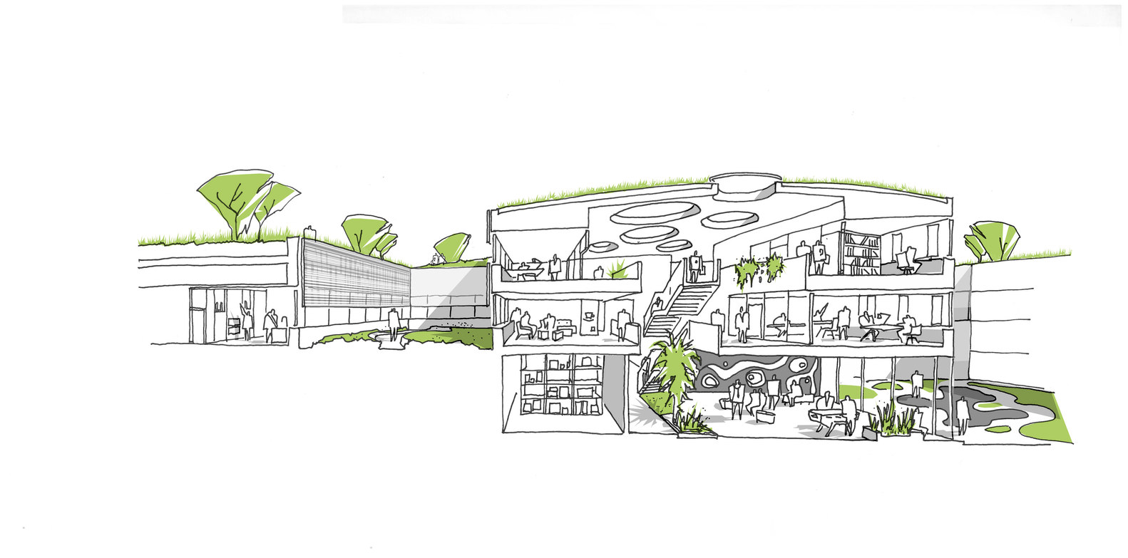1582x783 Gallery Of Healing Through Design - Hospital Building Sketch