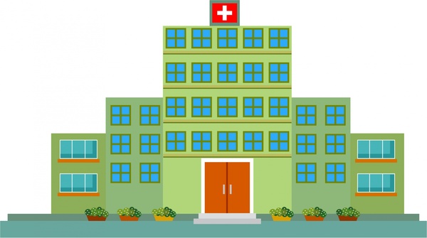 600x335 Hospital Design Sketch In Green Color Free Vector In Adobe - Hospital Building Sketch
