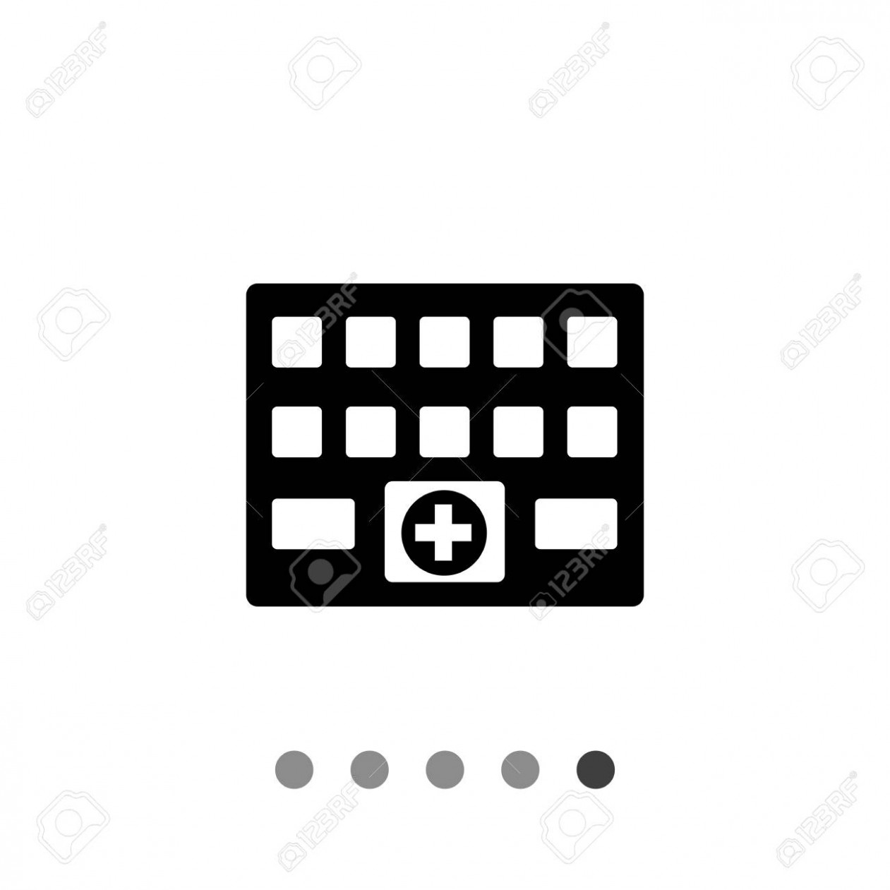 1261x1261 Hospital Building Graphic Black White Sketch Illustration Vector - Hospital Building Sketch
