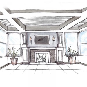 300x300 Family Room Sketch Wyoming County Community Health System - Hospital Room Sketch