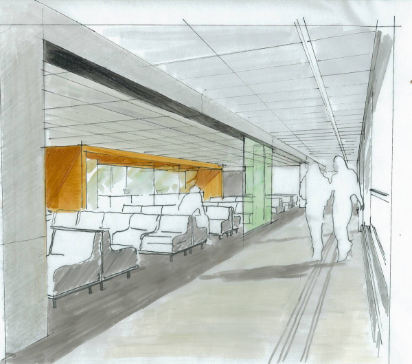 600x529 We Care Cmh Cambridge Memorial Hospital - Hospital Room Sketch