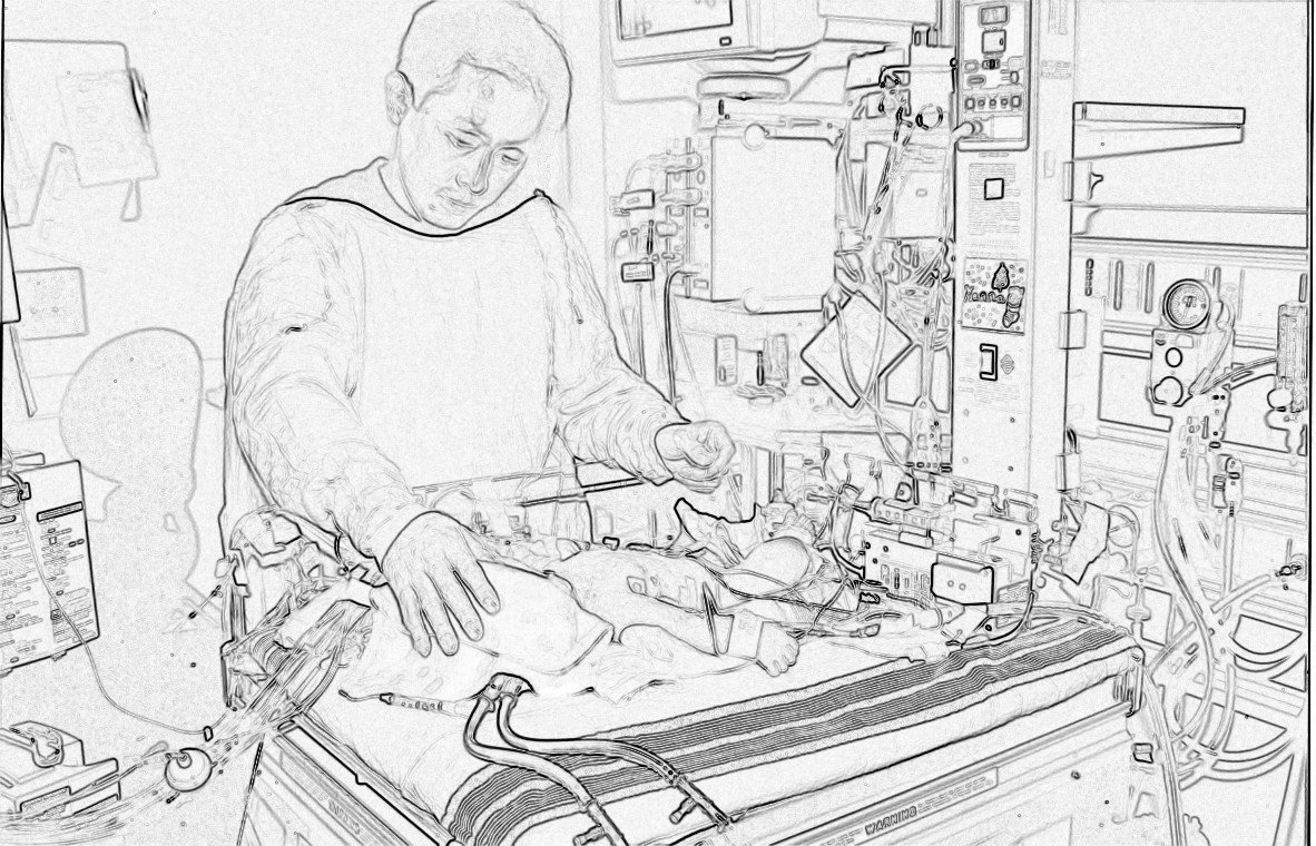 1182x760 Writing Assignment At The Hospital - Hospital Room Sketch