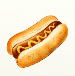 297x300 Hot Dogs Clipart Sketch - Hot Dog Sketch