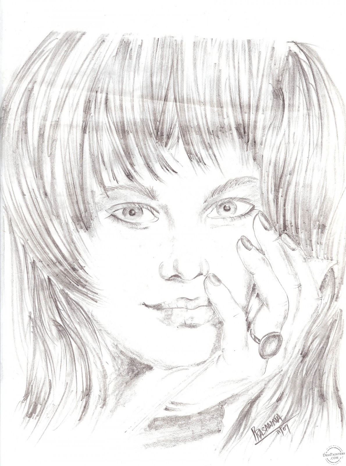 1190x1600 Hot Girl Pencil Sketch - Hot Girl Sketch