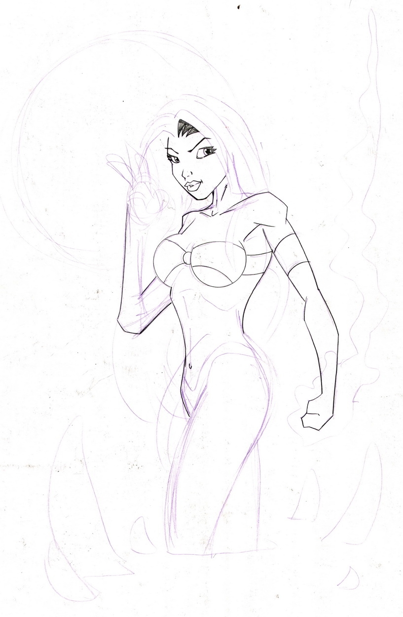 817x1250 Hot Girl In Hell By Jonboy Meyers (Sketch On Back), In Christian N - Hot Girl Sketch