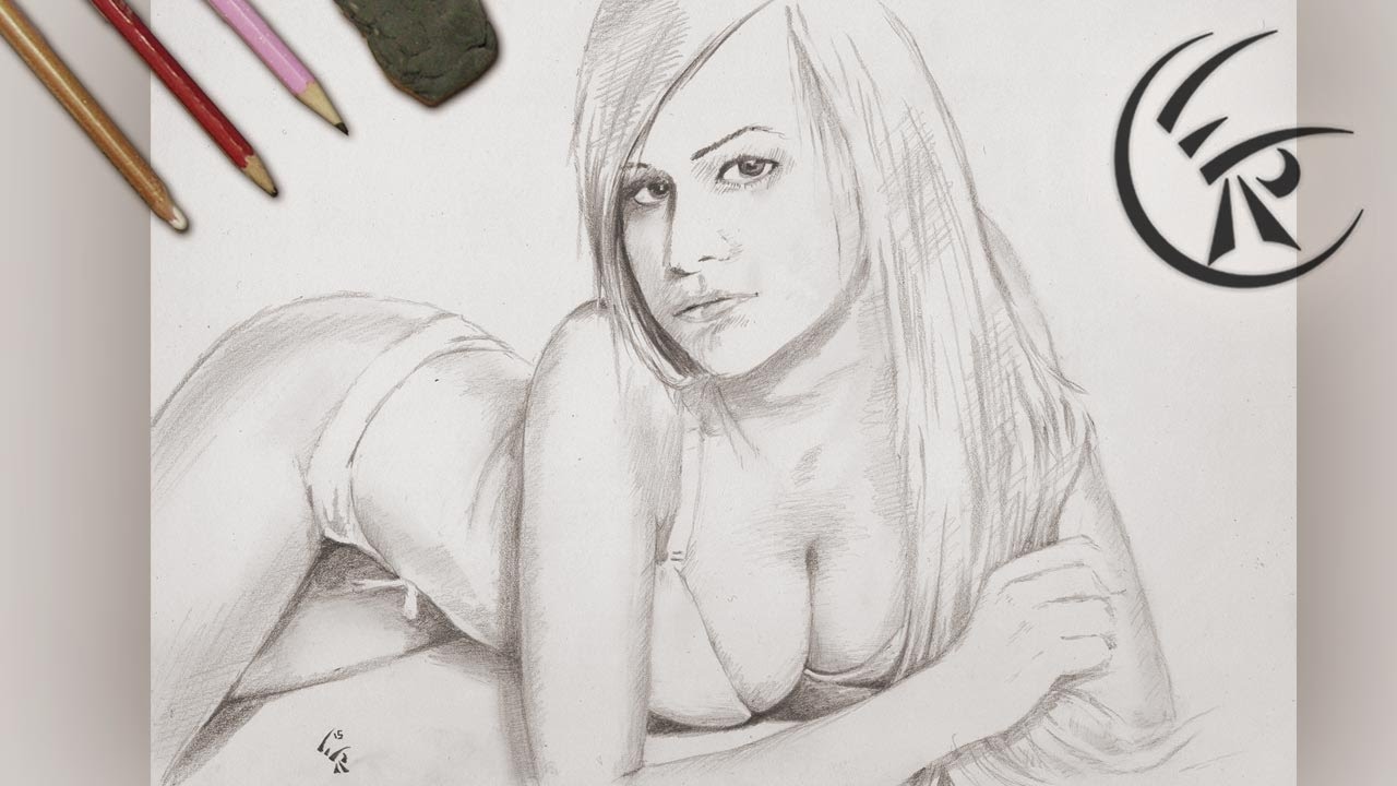 1280x720 Drawing Hot Girl Timelapse - Hot Girl Sketch