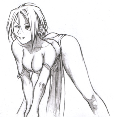 382x392 Girl Sketch By Idnar - Hot Girl Sketch