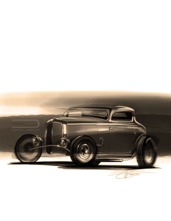 Hot Rod Sketches at PaintingValley.com | Explore collection of Hot Rod ...