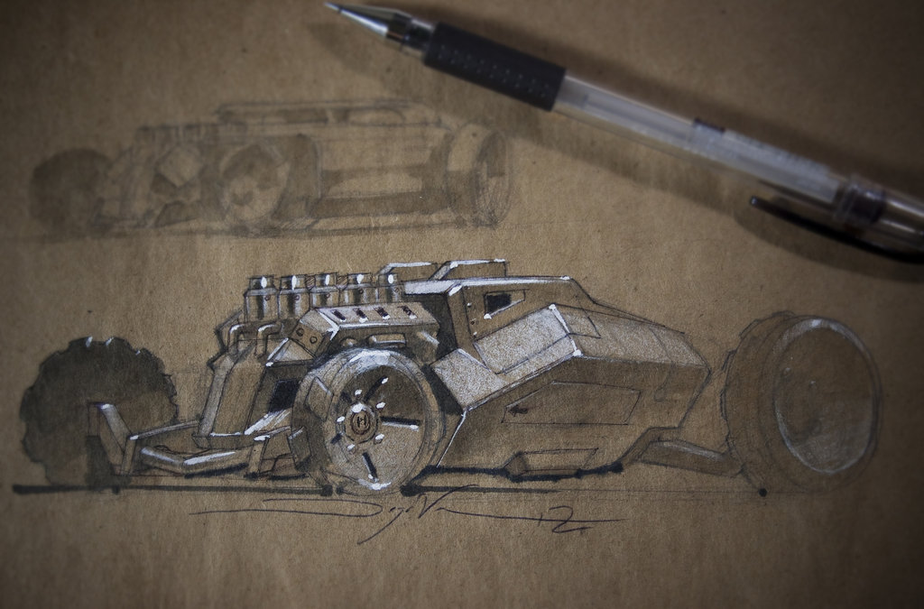 1024x675 Hot Rod Tank Sketch By Futureelements - Hot Rod Sketches
