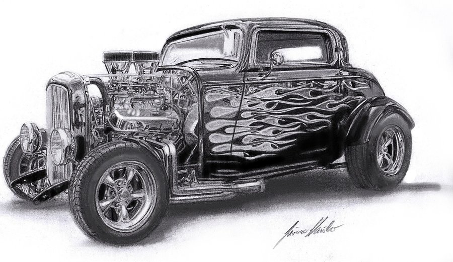 900x522 32 Ford Hot Rod By Lowrider Girl - Hot Rod Sketches