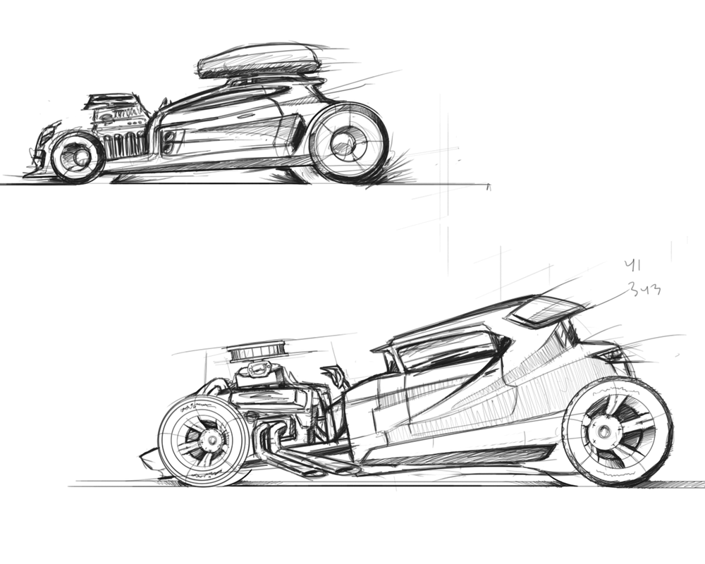 Hot Rod Sketches at PaintingValley.com | Explore collection of Hot Rod ...