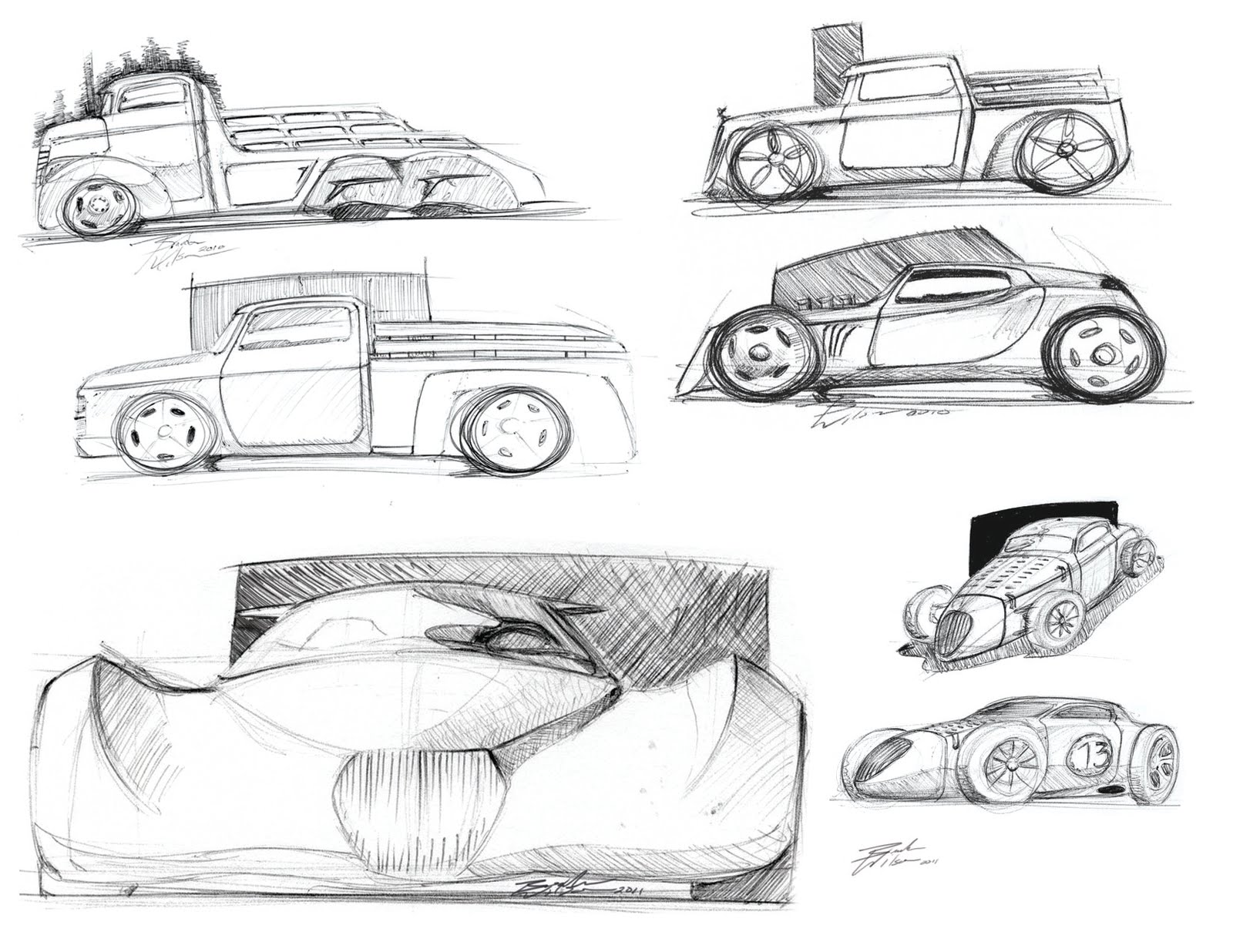 1600x1236 Wilson Design Hot Rod Sketches 2 - Hot Rod Sketches
