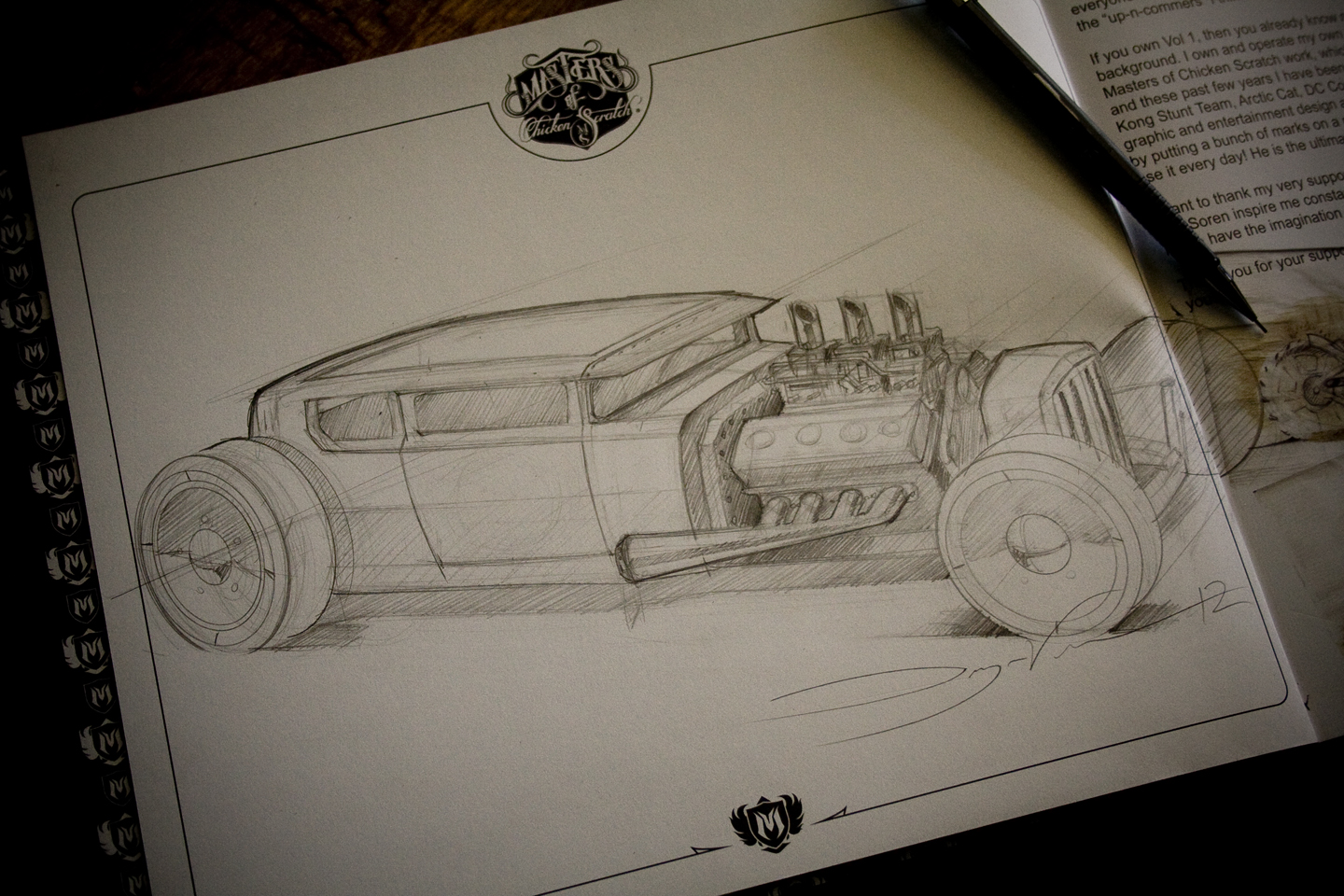 1440x960 Hot Rod Art Masters Of Chicken Scratch - Hot Rod Sketches