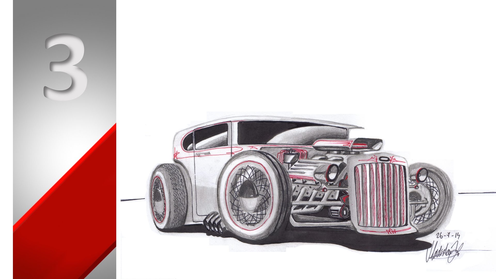 1920x1080 Car Drawing Ep03 - Hot Rod Sketches