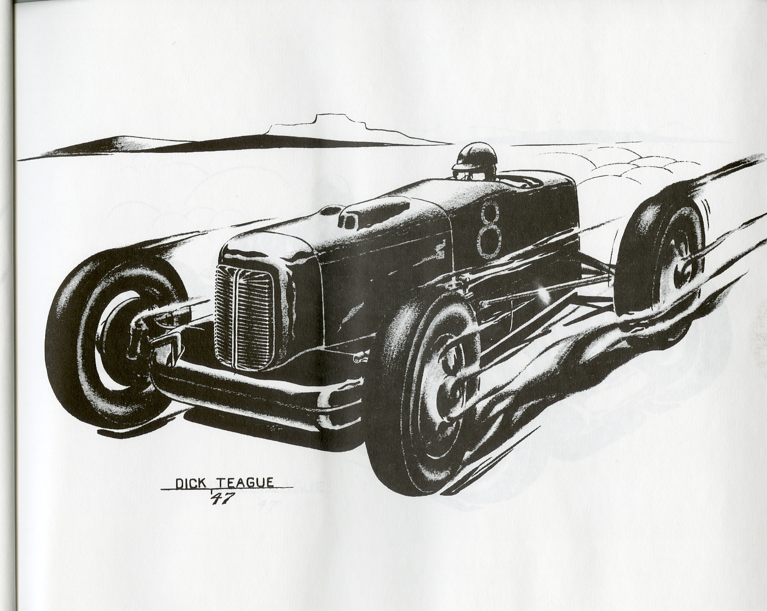 1558x1240 Dick Teague Hot Rod Sketches (1947) The Jalopy Journal The - Hot Rod Sketches