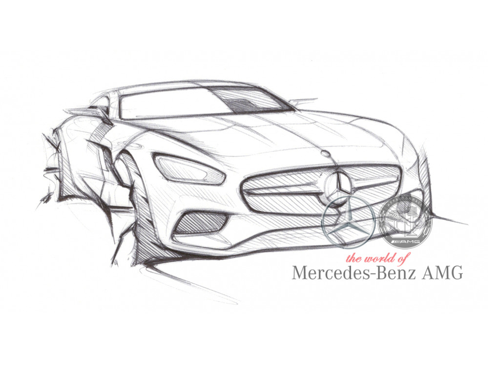 1024x768 Hot Mercedes Amg Gt First Official Sketches! The World Of - Hot Sketches