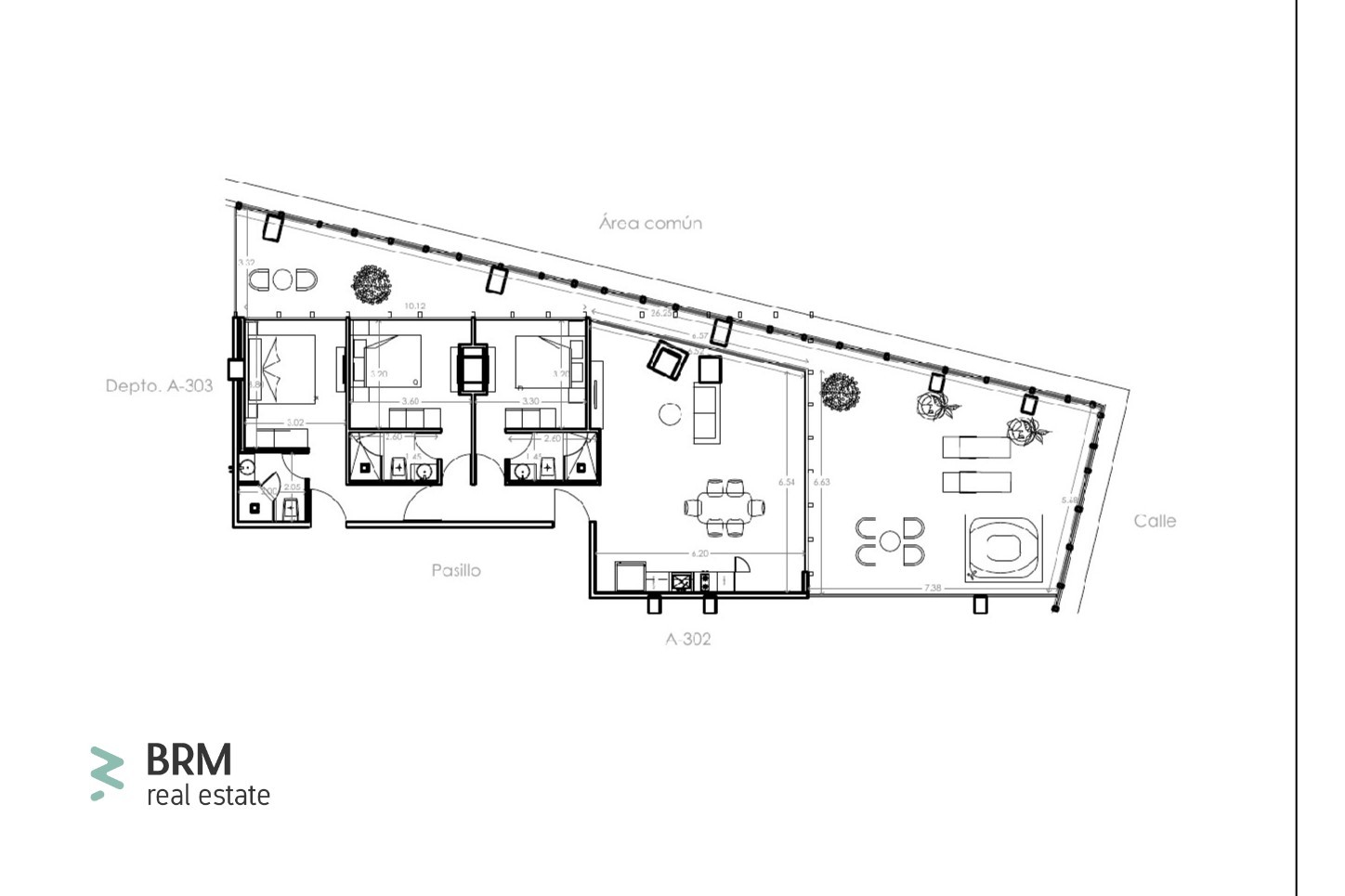 1448x965 3 Bedroom Condo With Hot Tub Terrace A Block Away From The Beach - Hot Tub Sketch