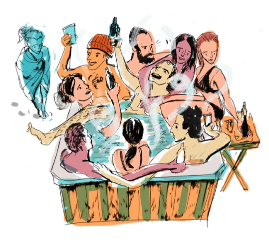 539x500 How A Hot Tub Can Change Your Life Levi Hastings - Hot Tub Sketch