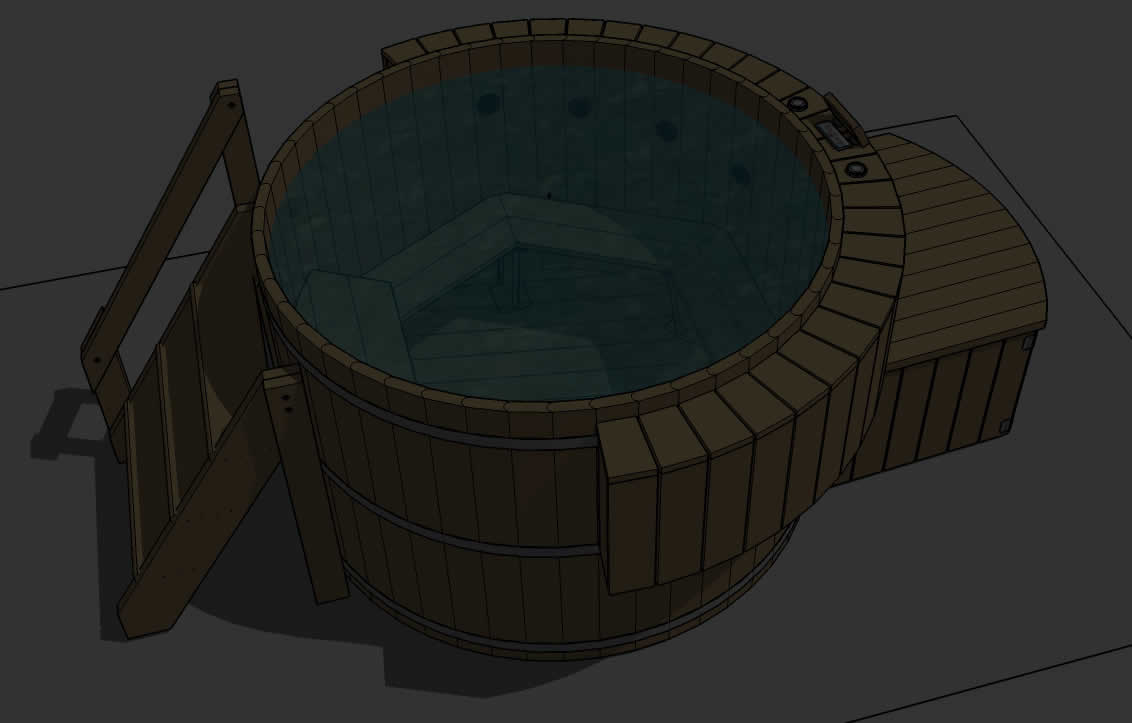 1132x723 Cedar Hottubs Amp Hot Tub - Hot Tub Sketch