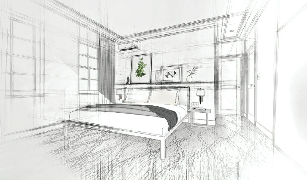 980x575 Hotel Weyanoke - Hotel Room Sketch