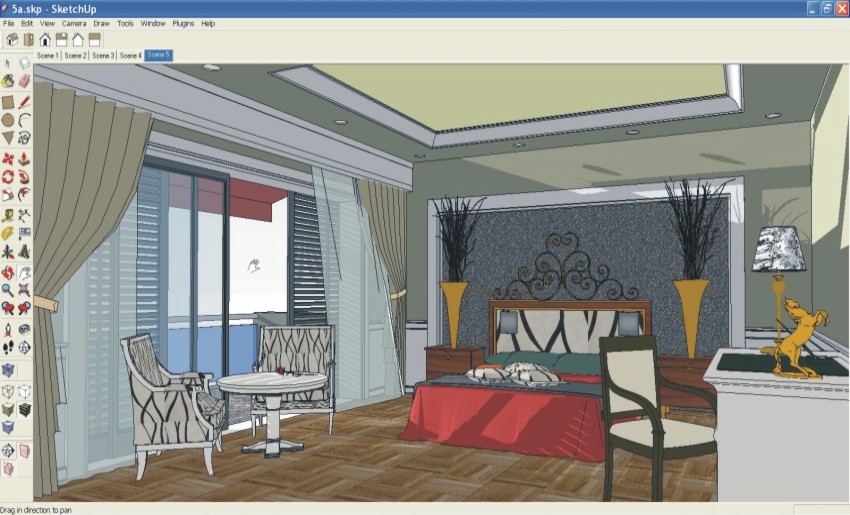 850x515 Making Of Hotel Room Sketchup 3d Rendering Tutorials By - Hotel Room Sketch