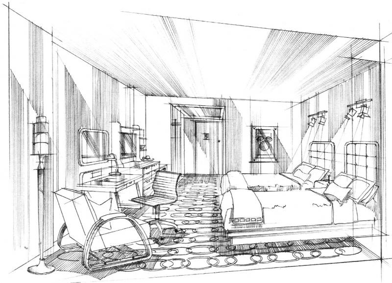 800x578 Nextindesign - Hotel Room Sketch