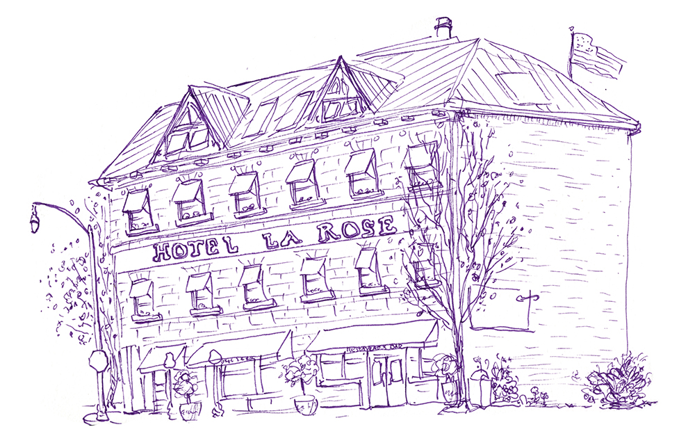 1000x637 Hotel La Rose Urban Sketchers North Bay - Hotel Sketch