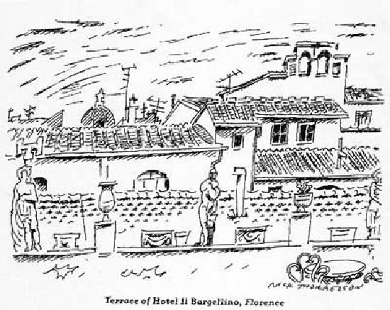 550x437 Terrace Sketch - Hotel Sketch