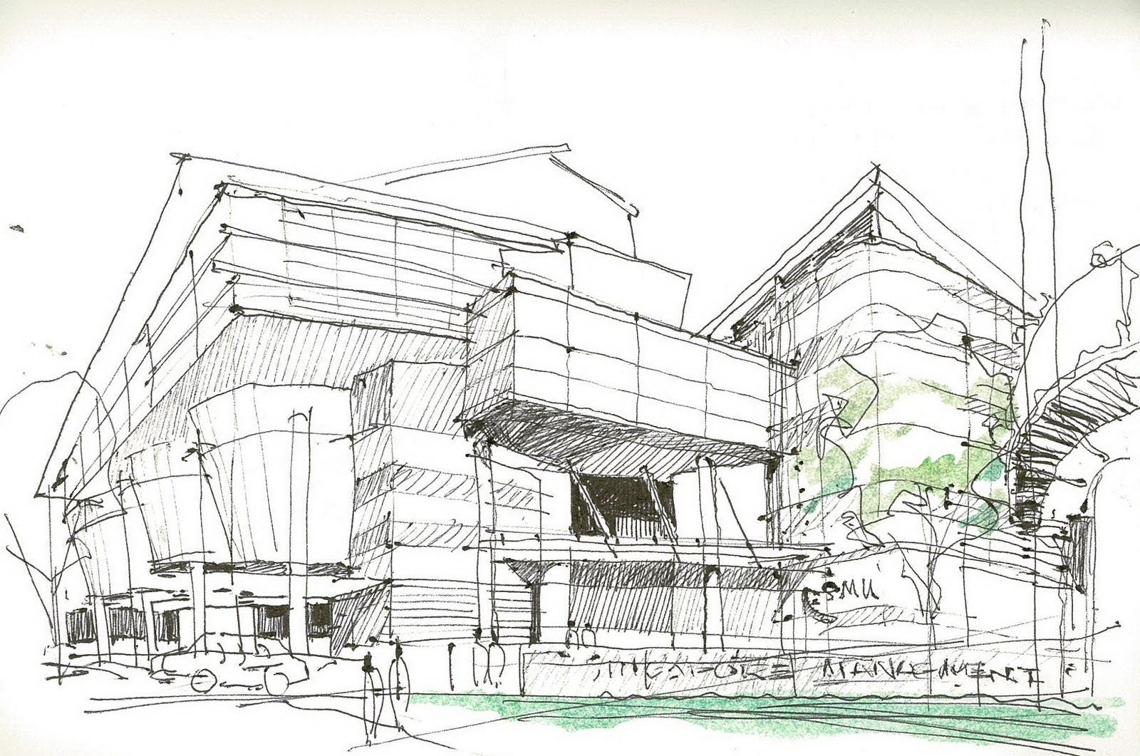 1600x1061 Lines On Paper Drawing Out Your Day - Hotel Sketch