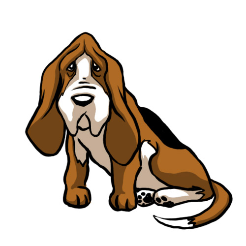 500x500 How To Draw A Basset Hound 8 Steps (With Pictures) - Hound Dog Sketch