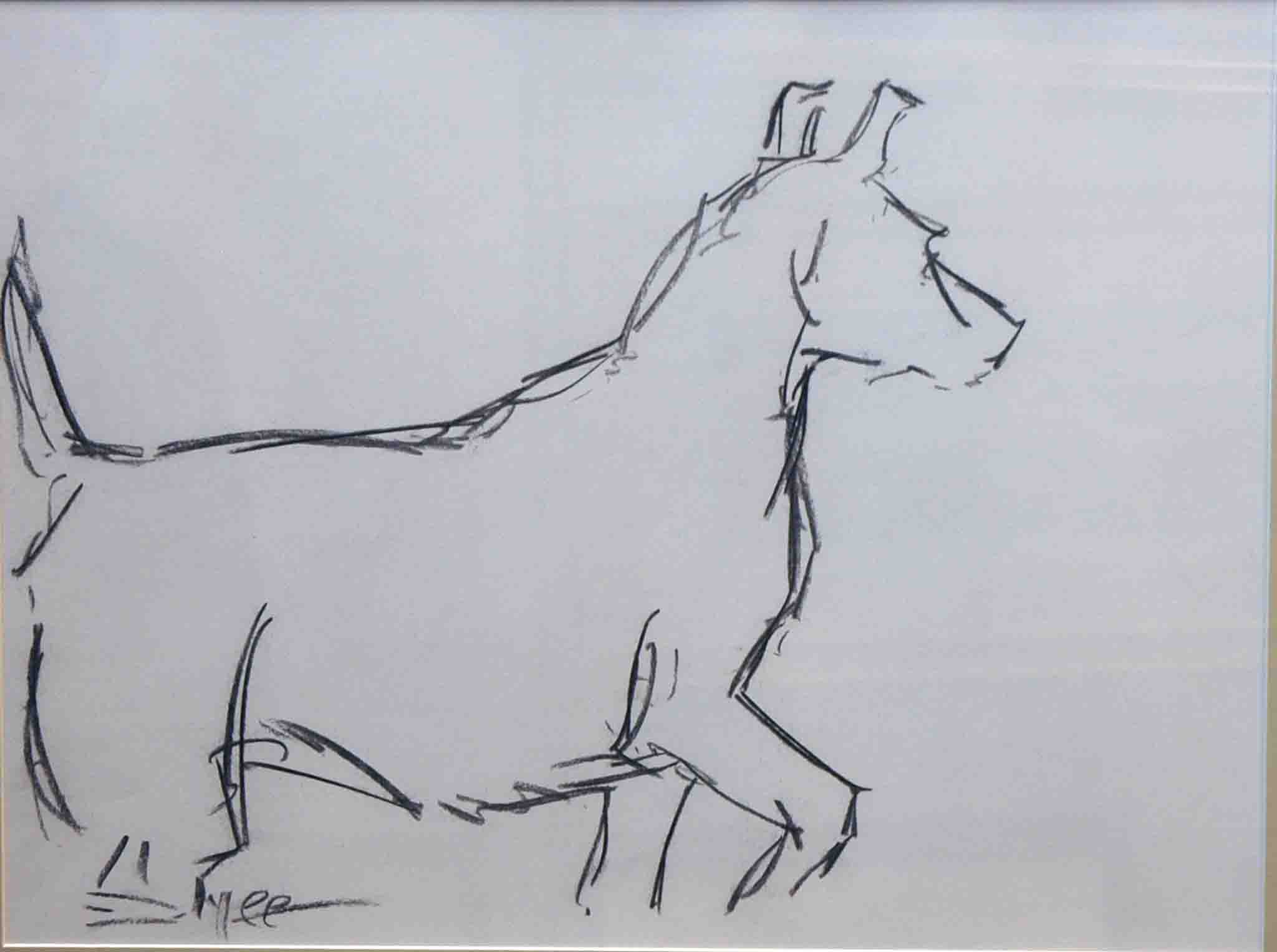 2048x1528 Hound Sketch In Charcoal 2 - Hound Sketch