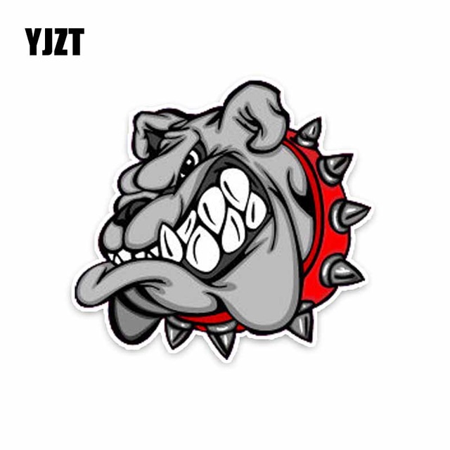640x640 Yjzt 1312.3cm Bulldog Sport Dog Head Hound Sketch Car Bumper - Hound Sketch