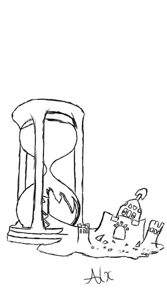 576x1024 Shattered Hourglass [Rough Sketch] Amino - Hourglass Sketch