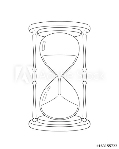 400x500 Vector Hourglass Sketch - Hourglass Sketch