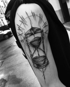 241x300 Hourglass Sketch Tattoo - Hourglass Sketch