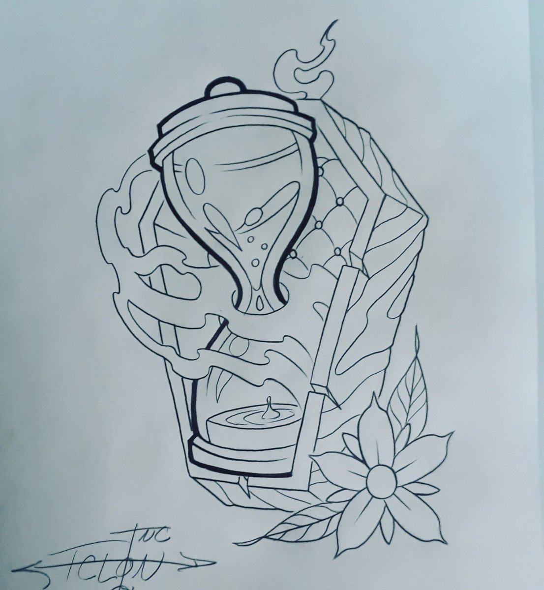 1106x1200 Andrew Felontattoo Phillips On Twitter I Want To Do This - Hourglass Tattoo Sketch