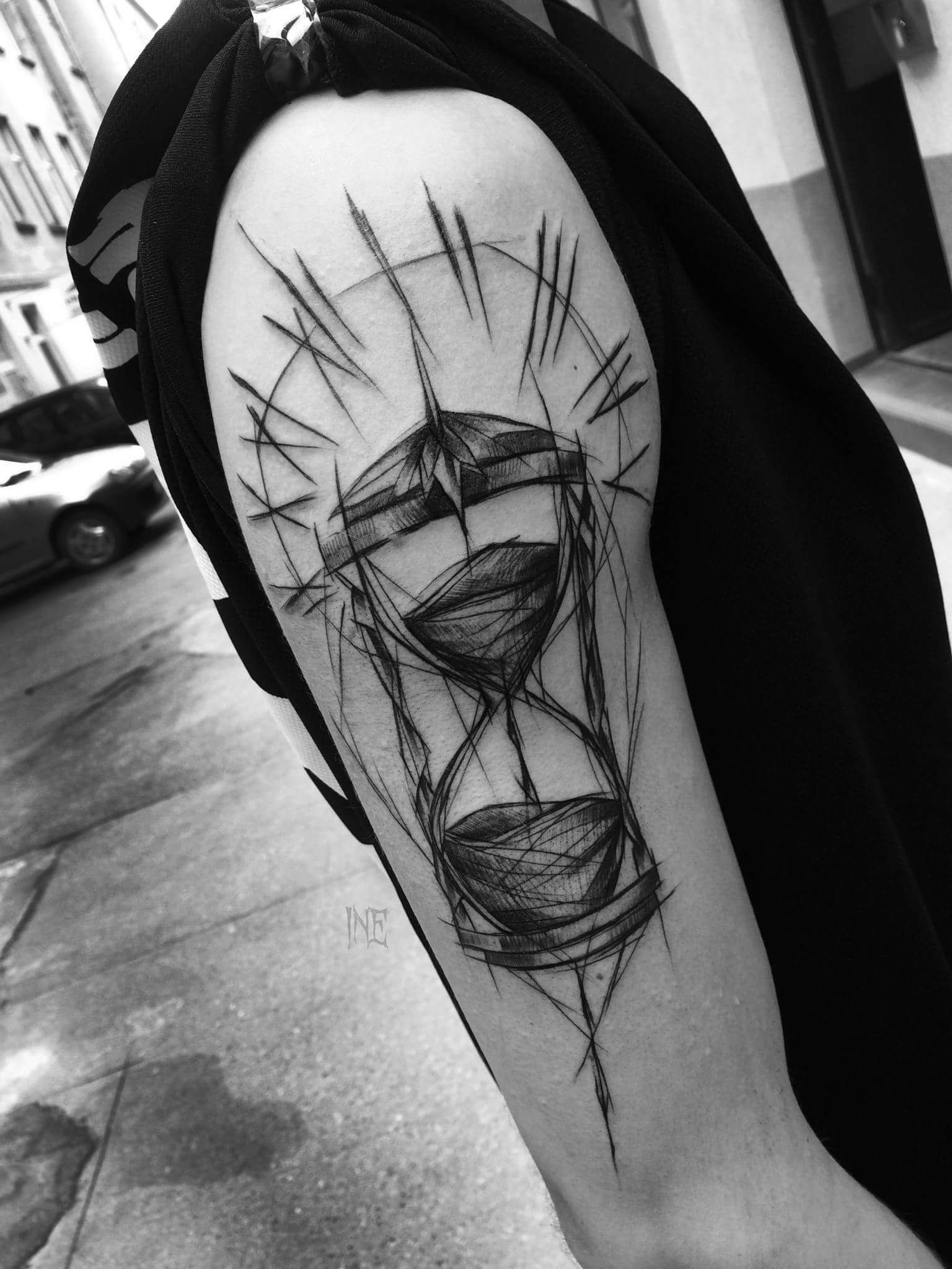 1536x2048 Pin By Vasilev Vadim Viktorovich On Chasy Tattoos - Hourglass Tattoo Sketch