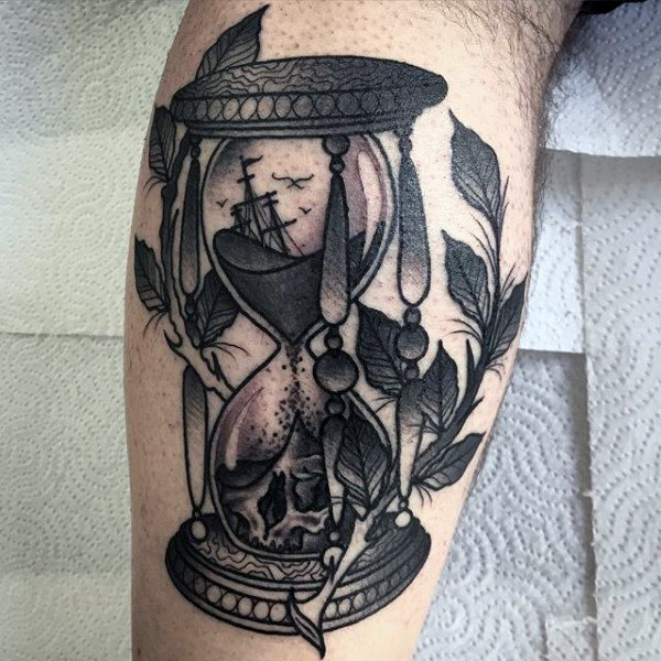 600x600 60 Hourglass Tattoo Designs For Men - Hourglass Tattoo Sketch