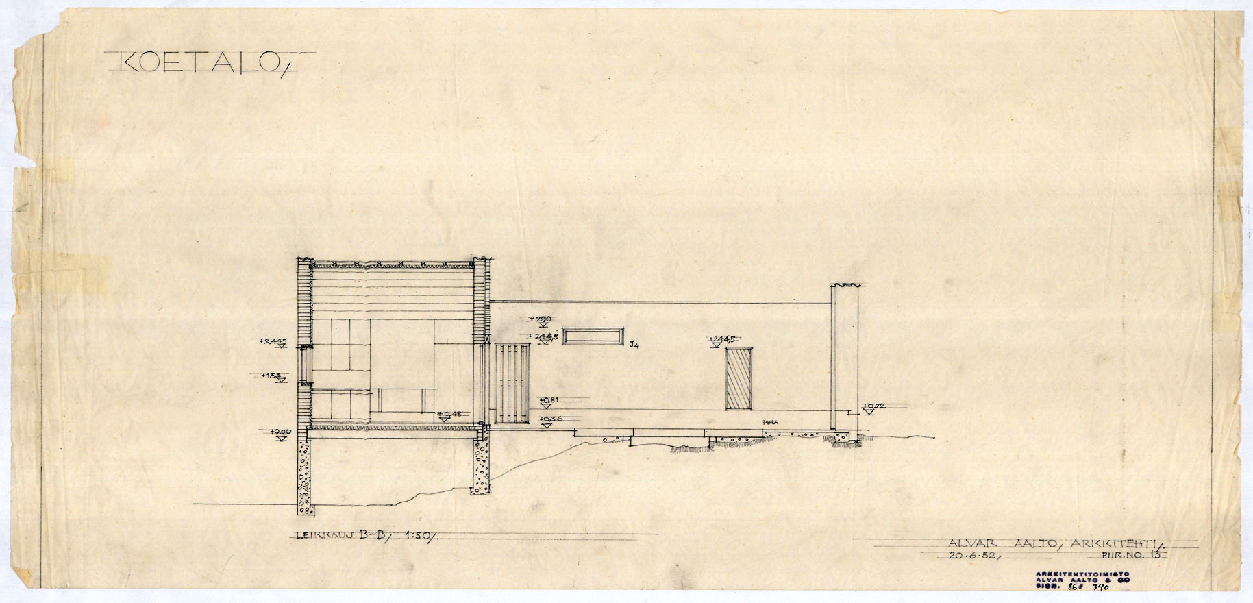 1829x880 Architectural Drawings Of The Muuratsalo Experimental House - House Drawing Sketch