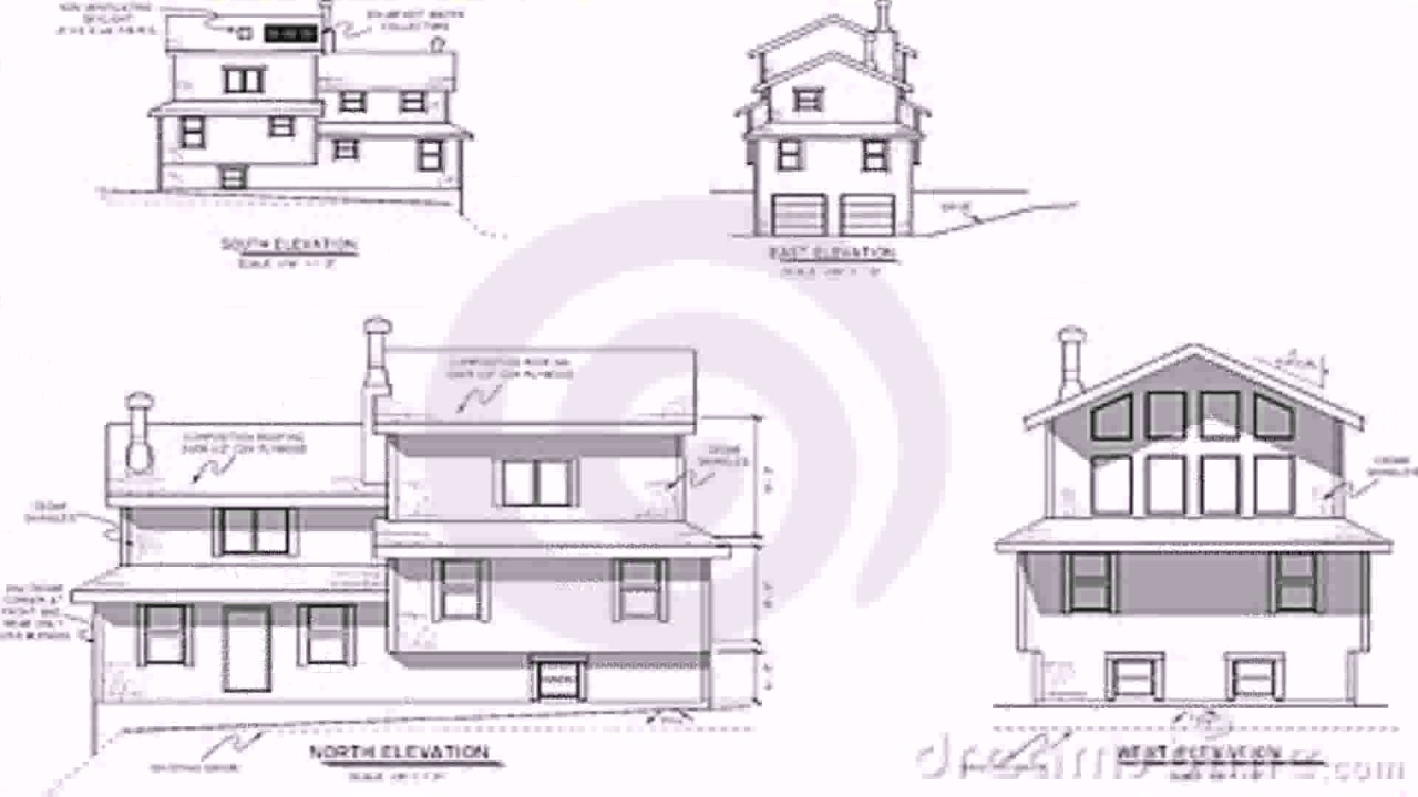1280x720 House Plans Elevation Section - House Elevation Sketch