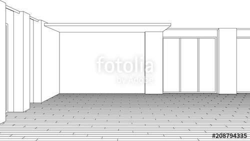 500x282 Modern House Interior. Design Project. Sketch. 3d Rendering - House Interior Sketch