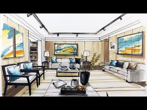 480x360 How To Sketch Interior Design - House Interior Sketch