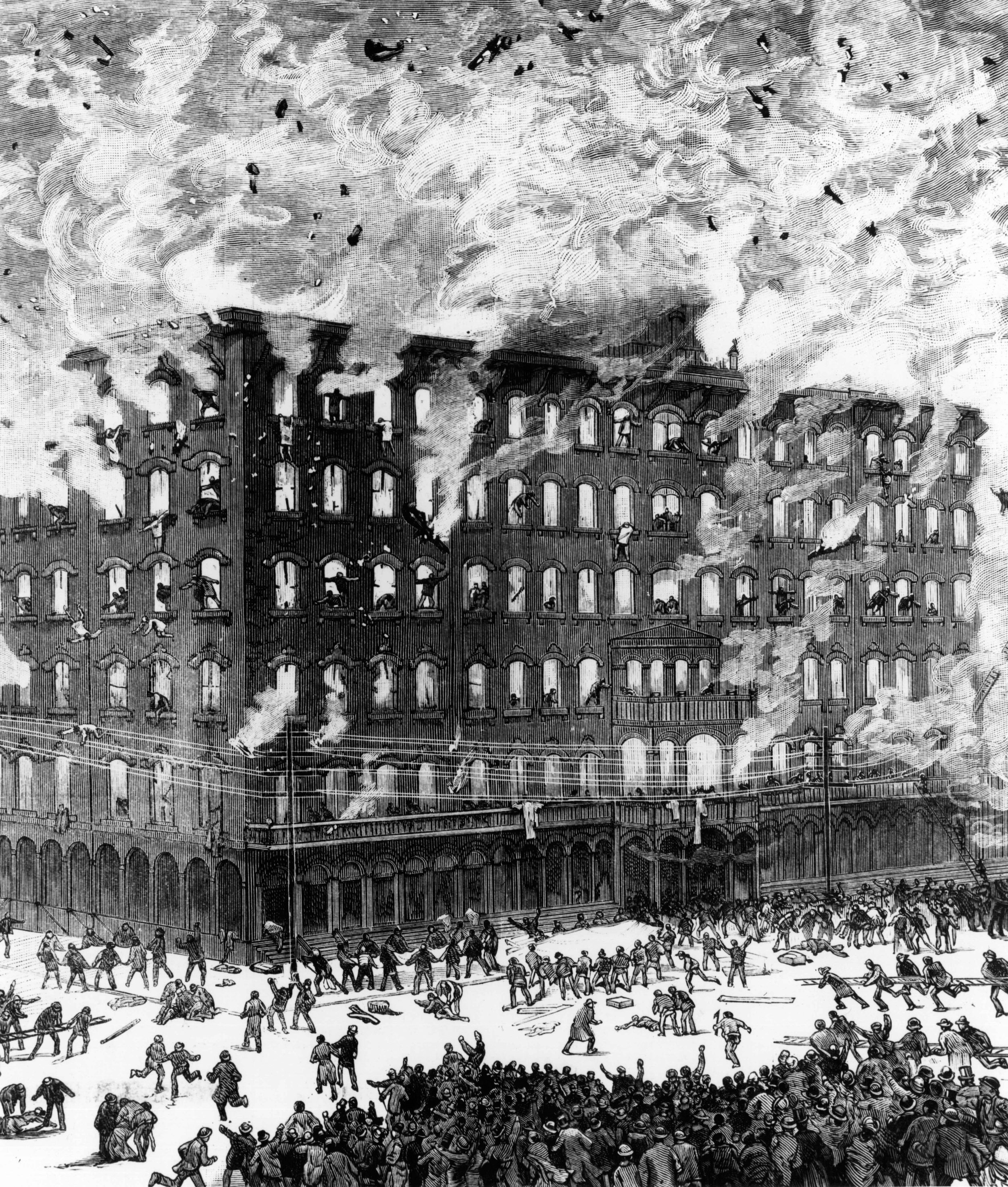 2500x2945 Newhall House Fire Encyclopedia Of Milwaukee - House On Fire Sketch