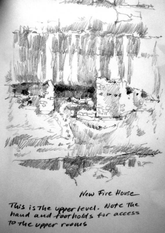 568x800 Drawing Of Mesa Verde New Fire House Roland Lee - House On Fire Sketch