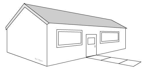 504x249 House 2 - House Roof Sketch