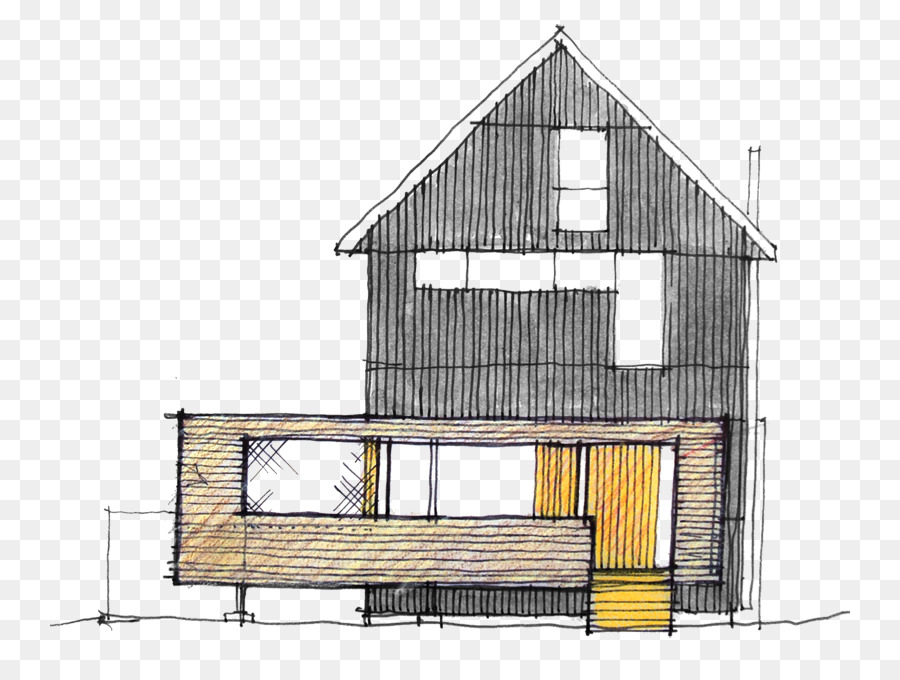 900x680 Monteyne Architecture Works Inc. House Building Facade - House Roof Sketch